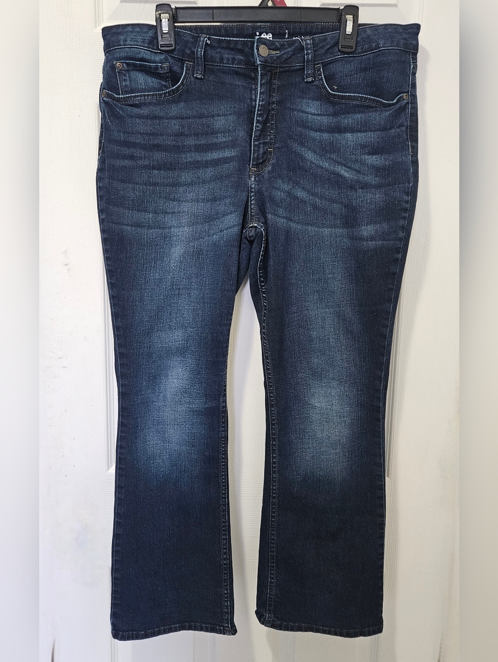 Lee Midrise Bootcut Dark Wash Blue Jeans